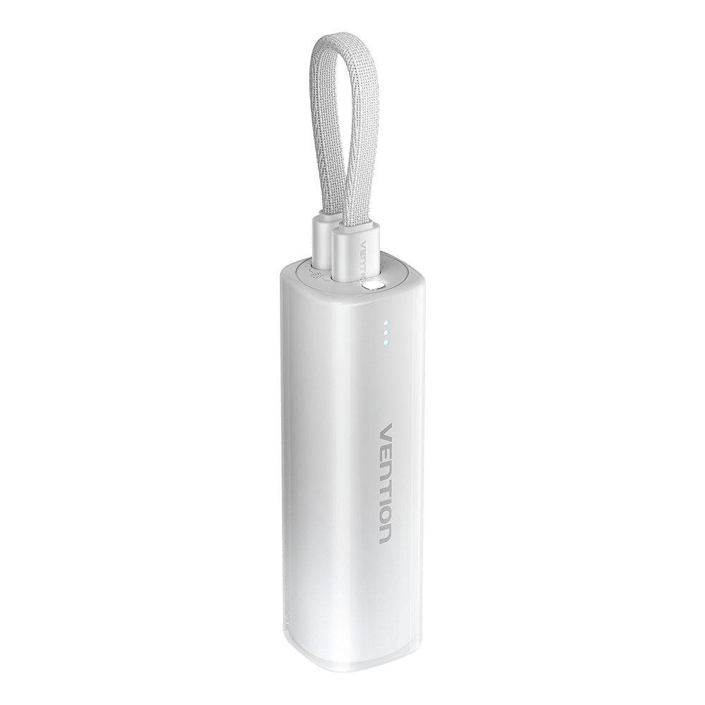 Vention 5000mAh Power Bank Compact with Built-in Cable——On Promotion - Vention