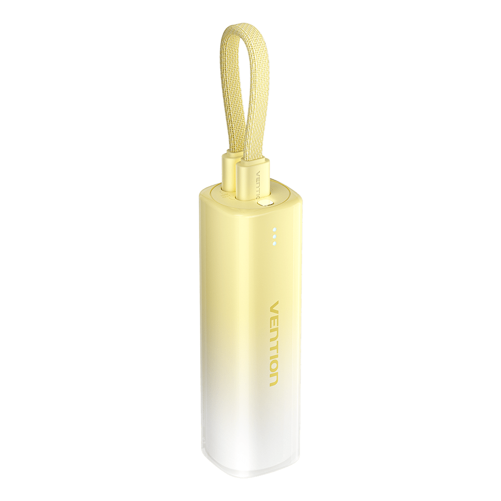 Vention 5000mAh Power Bank Compact with Built-in Cable——On Promotion - Vention