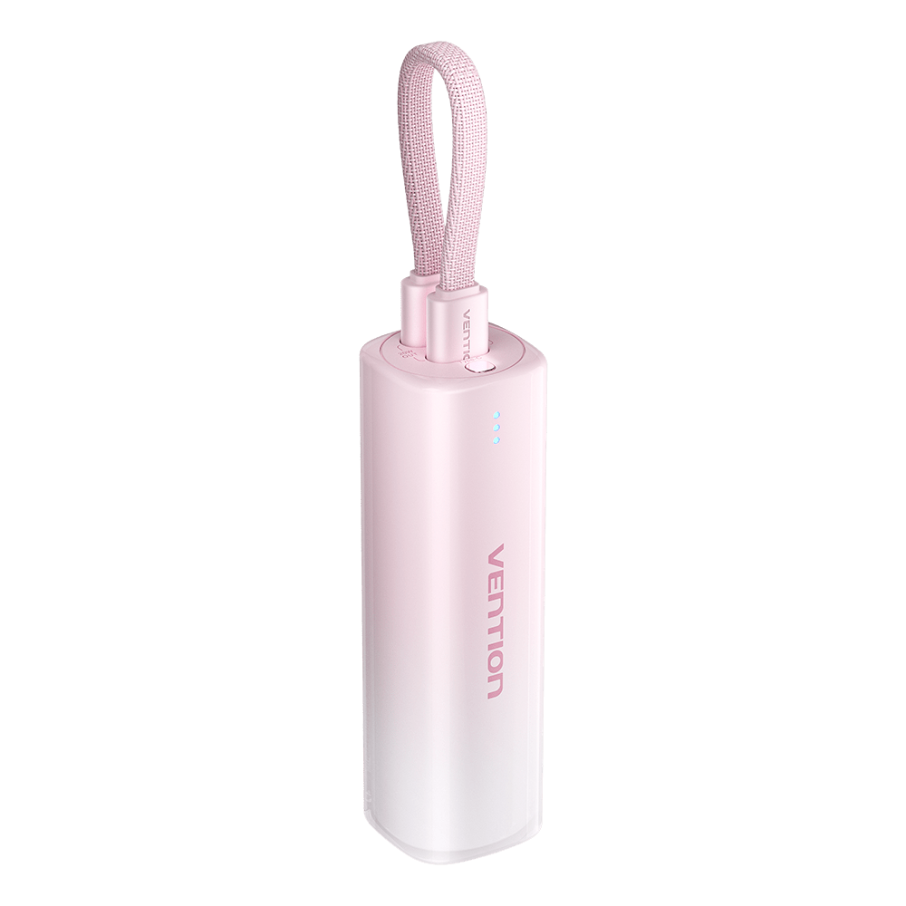 Vention 5000mAh Power Bank Compact with Built-in Cable——On Promotion - Vention
