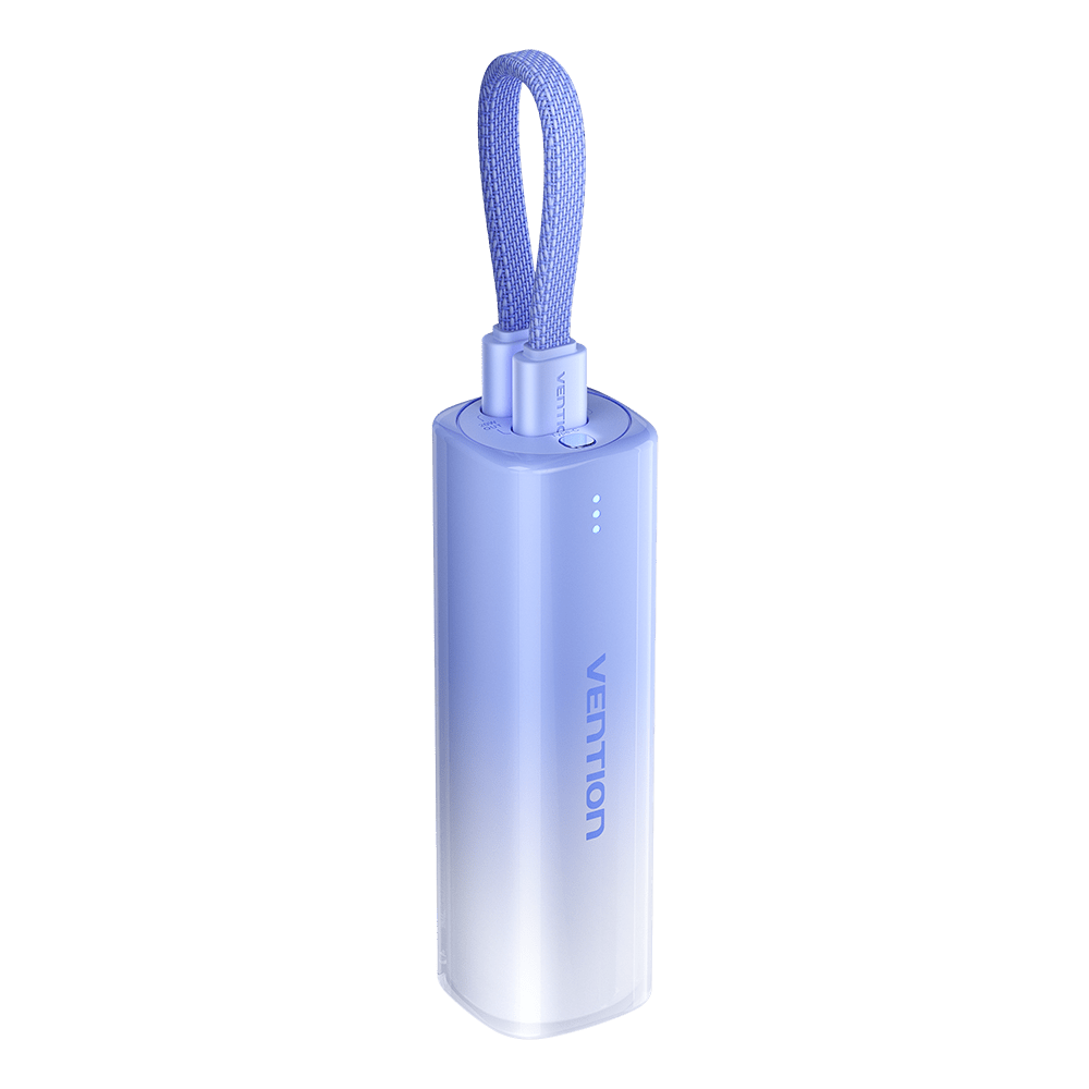 Vention 5000mAh Power Bank Compact with Built-in Cable——On Promotion - Vention