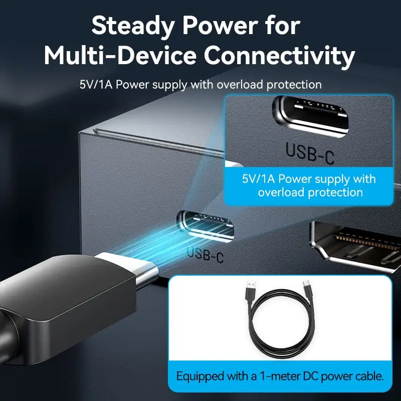 Vention 3 In 1 Out 8K HDMI™ Switcher Gray Aluminium Alloy Type - Vention