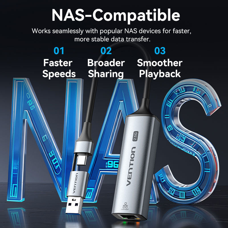 <tc>Vention</tc> Adaptor USB-C/USB-A ke Ethernet 2.5G