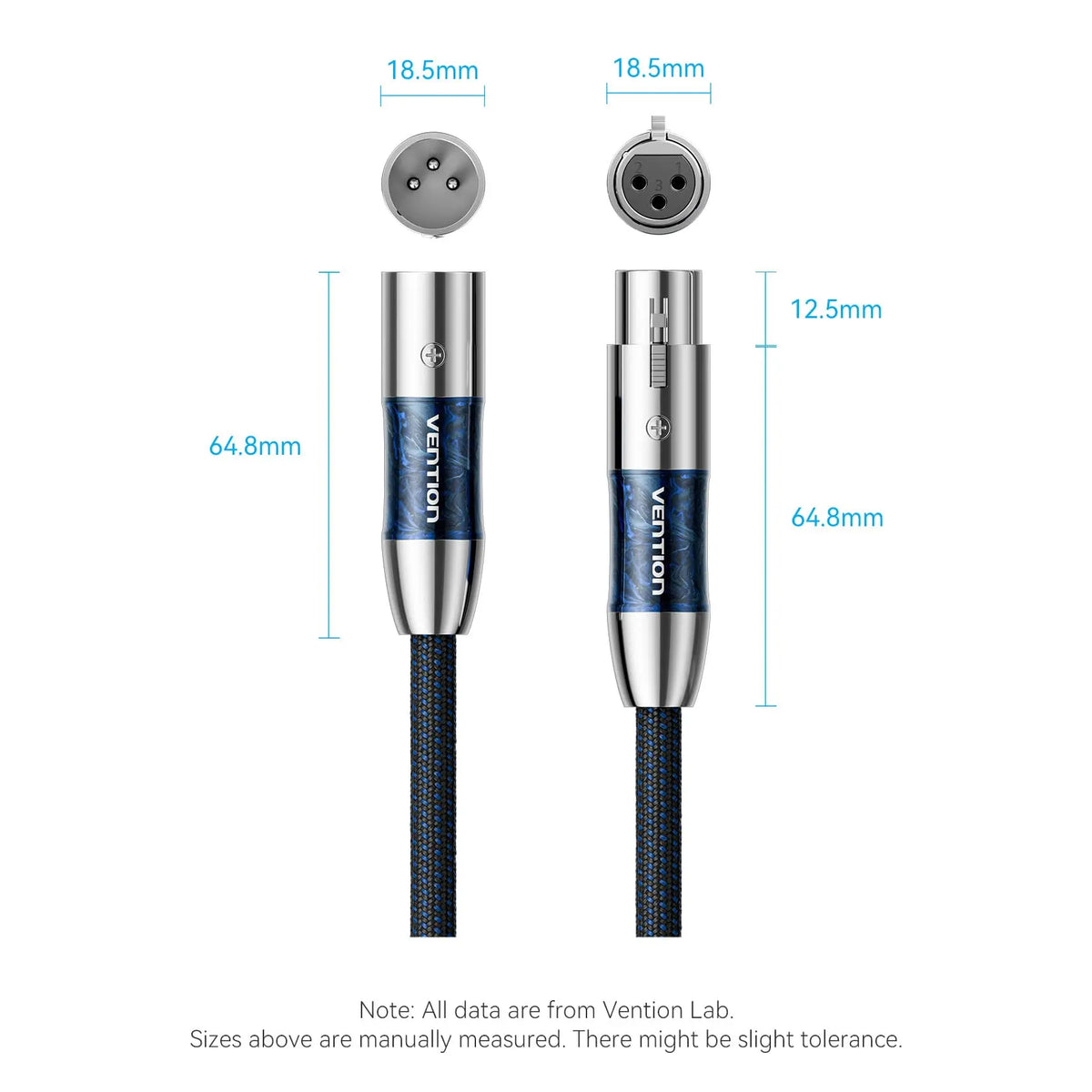 Vention XLR Male to XLR Female Microphone Cable (Hi-Fi) - Vention