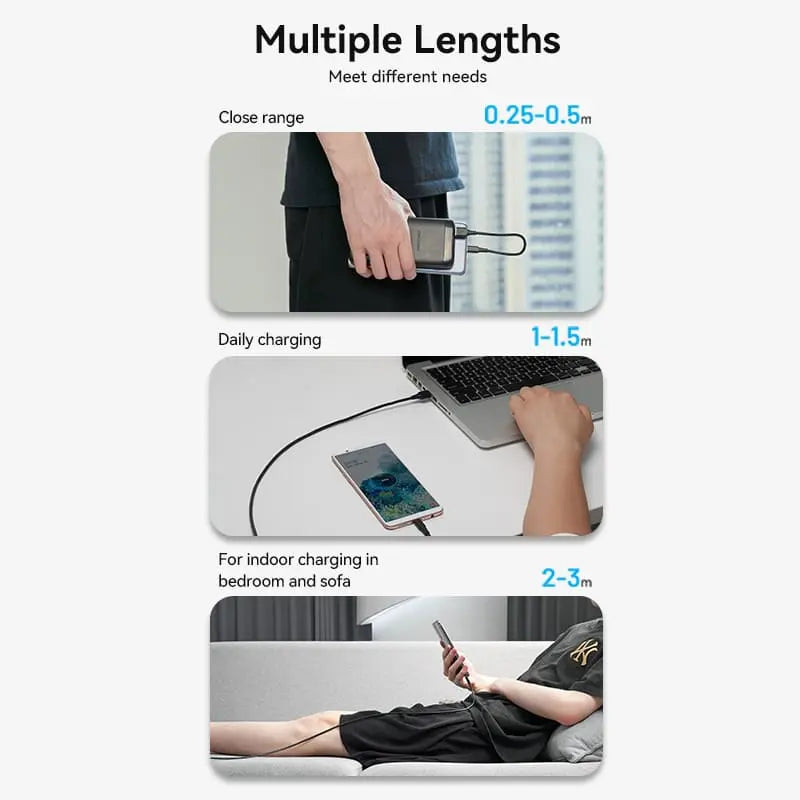 USB 2.0 A Male to Micro-B Male 2A Cable - Vention