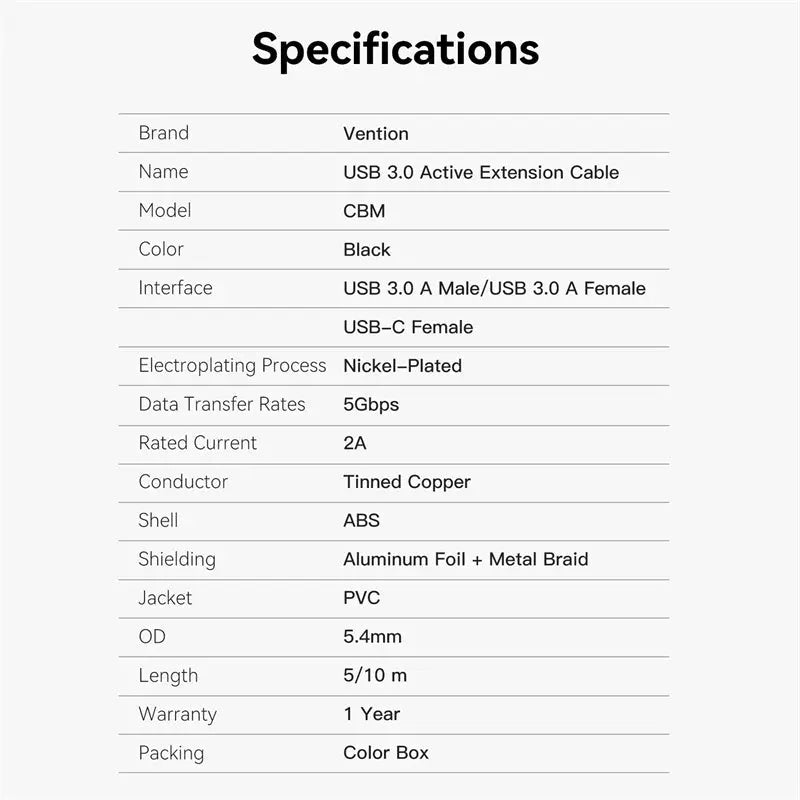 Vention USB 3.0 Active Extension Cable - Vention