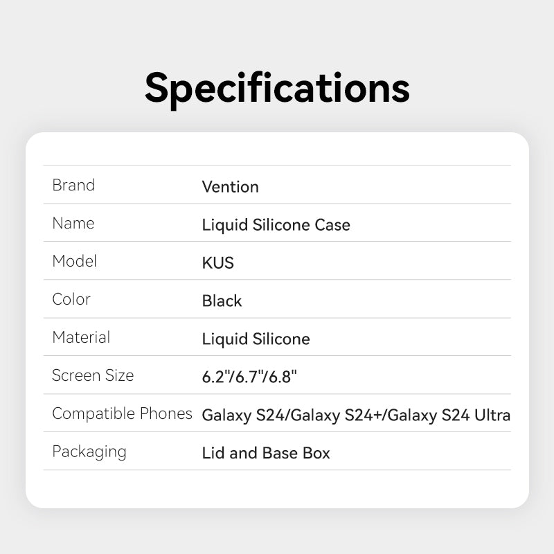 <tc>Vention</tc> Funda de silicona líquida para Samsung Galaxy