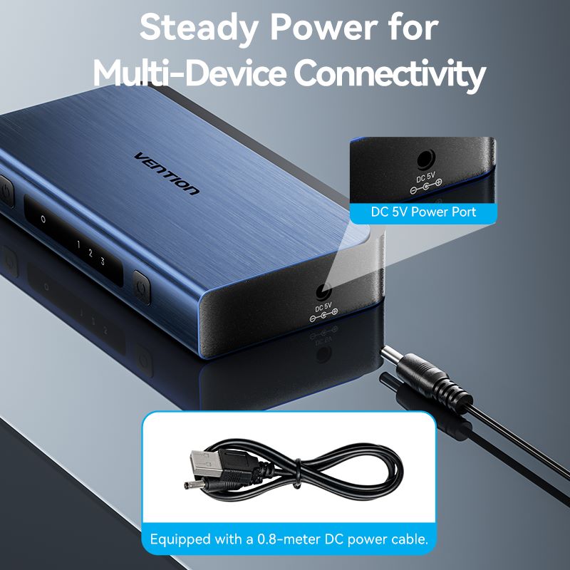 Vention 3 In 1 Out HDMI™ Switcher Blue Aluminum Alloy Type - Vention