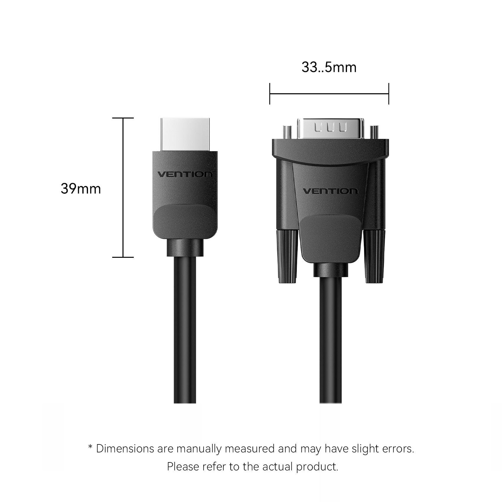 Vention HDMI™-A Erkek - VGA Erkek HD Kablo Siyah