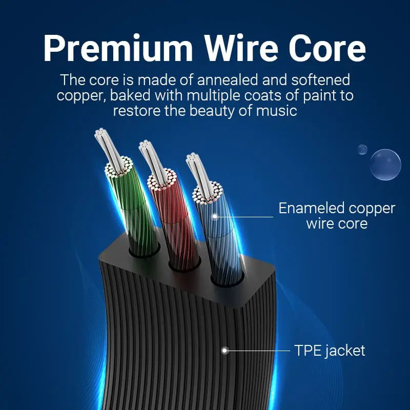3.5MM Right Angle Male to Male Flat Aux Cable - Vention