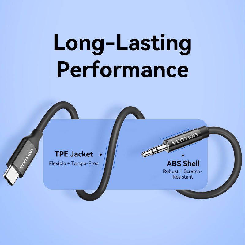 Vention USB-C Male to 3.5mm Male Audio Cable with DAC Adapter ABS Type - Vention