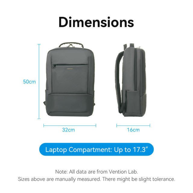 Vention 17.3 Inch Water-Repellent Laptop Backpack - Vention