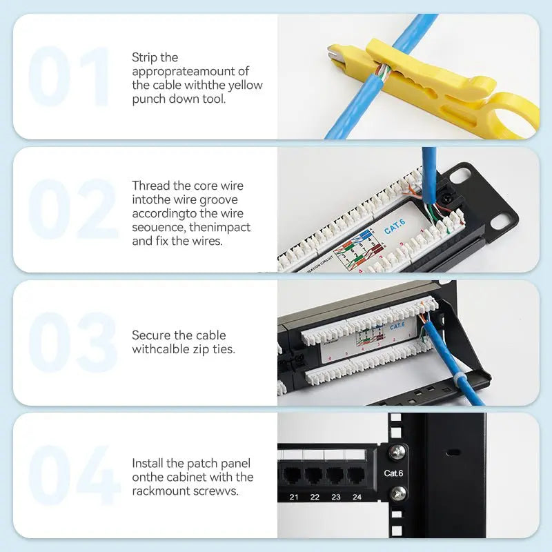 Vention 24-port Cat6 Unshielded Patch Panel - Vention
