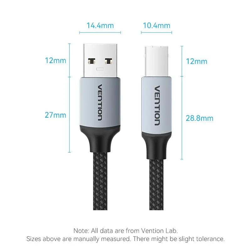 Vention USB 2.0 Type-A Male to Type-B Male Printer Cable - Vention