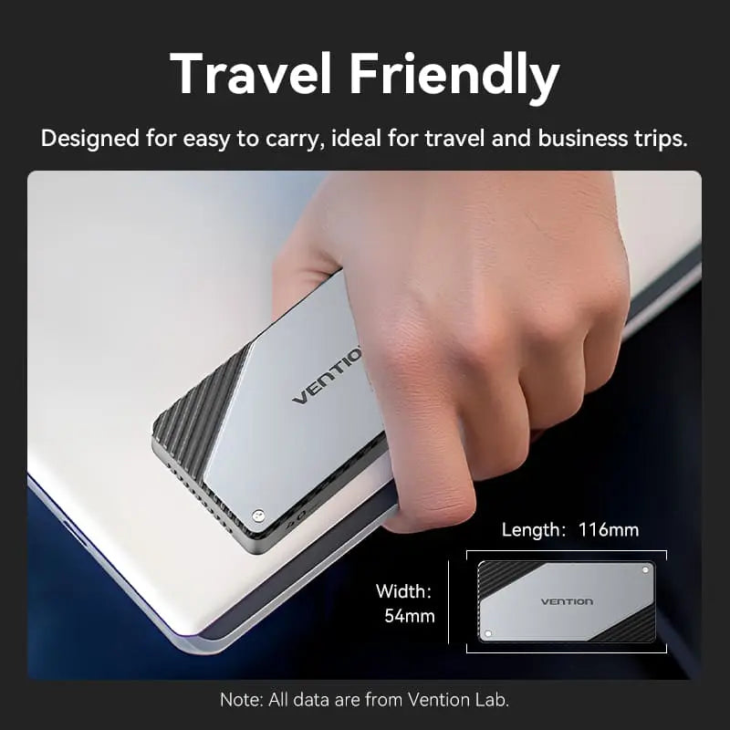 Vention USB 4.0 M.2 NVMe SSD Enclosure (USB 4.0 Type-C) Gray Aluminum Alloy Type - Vention
