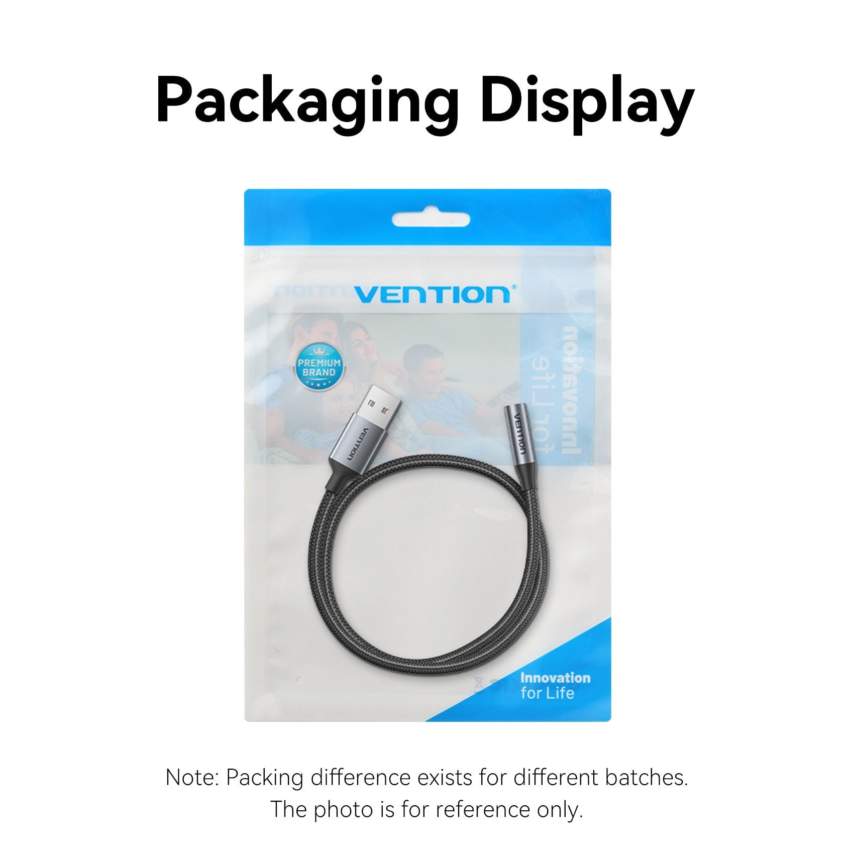 Vention 1-Port USB External Sound Card 0.25M Gray