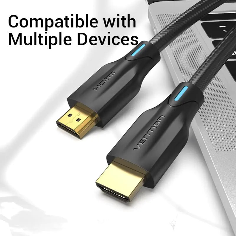 Vention Cotton Braided 8K HDMI™ Cable Black - Vention