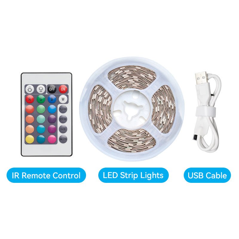 Vention RGB FPC LED Strip Lights with IR Remote and USB 5V Power Supply - Vention