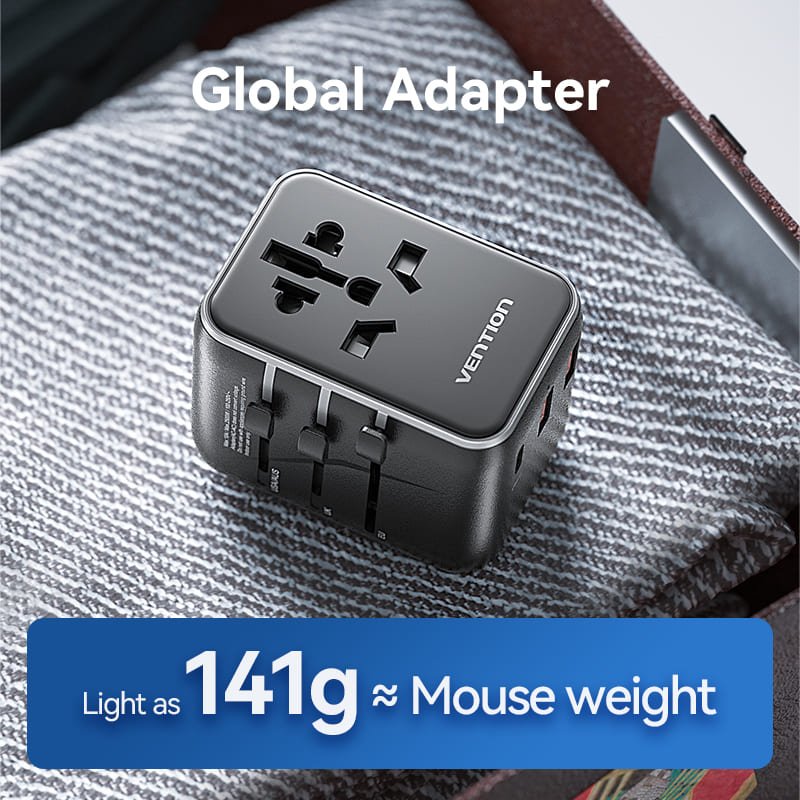 Vention 3-Port USB (C+A+A) Universal Travel Adapter (20W/18W/18W) - Vention