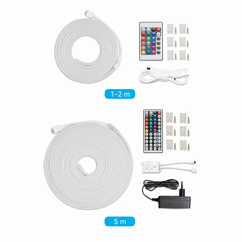 Vention Silicone Neon LED Strip Lights with IR Remote and USB 5V Power Supply