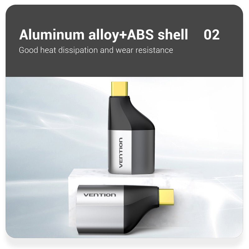 Vention Type-C to DP Adapter Gray Metal Type - Vention