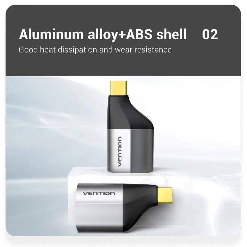 Vention Type-C to DP Adapter Gray Metal Type - Vention