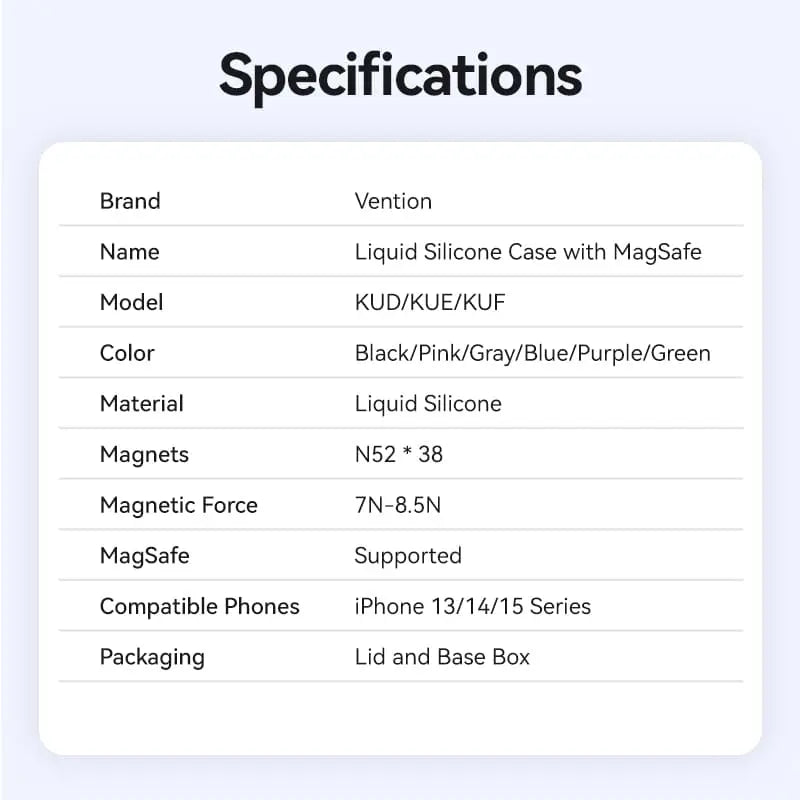 Vention Liquid Silicone Case for iPhone 13 with MagSafe - Vention