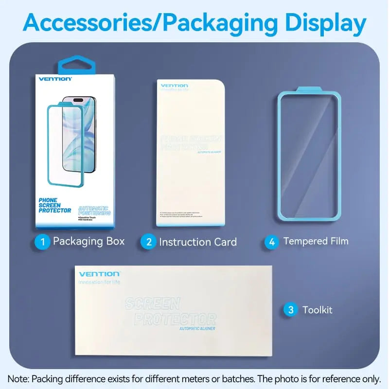 Vention HD Tempered Glass Screen Protector for iPhone 15 with Easy-Installation Tool - Vention