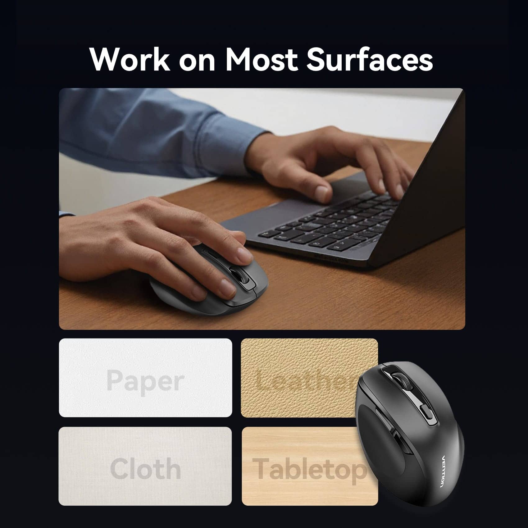 Vention 2.4G Wireless Ergonomic Mouse