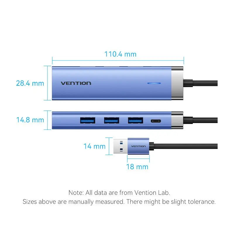 Vention 5-in-1 USB 3.0 Hub - Vention