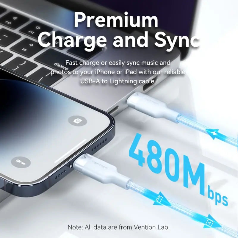 Vention USB 2.0 Type-C Male to Lightning Male 3A Cable Aluminum Alloy Type - Vention