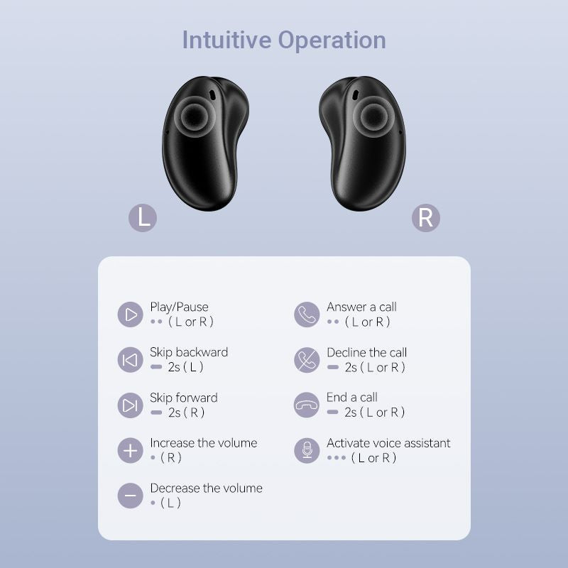 True Wireless Bluetooth Earbuds Tiny T11 Black/White