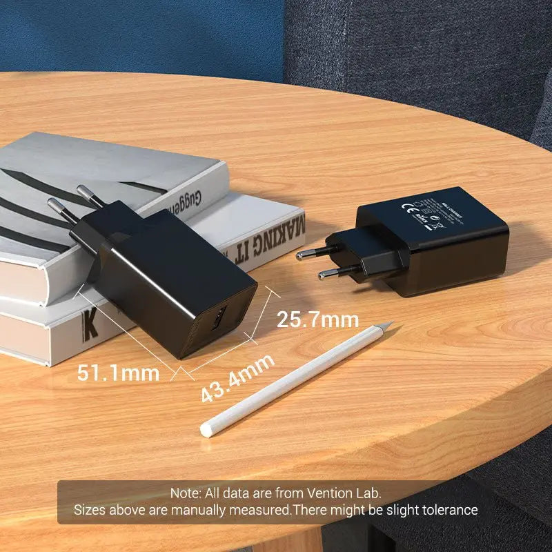 Vention 1-Port USB Wall Charger 22.5W EU-Plug - Vention