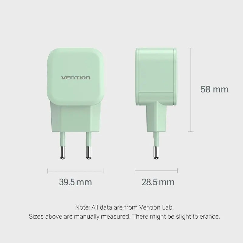 Vention 1-Port USB-C Wall Charger 20W EU-Plug - Vention