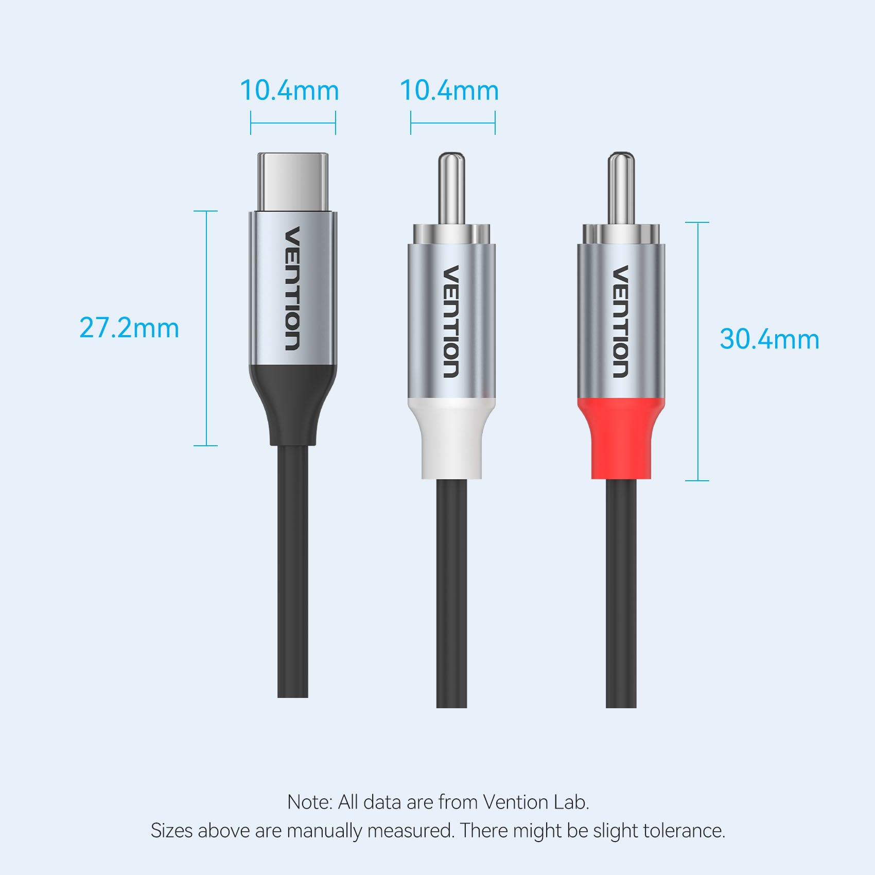 <tc>Vention</tc> Cable de audio USB-C macho a 2RCA macho