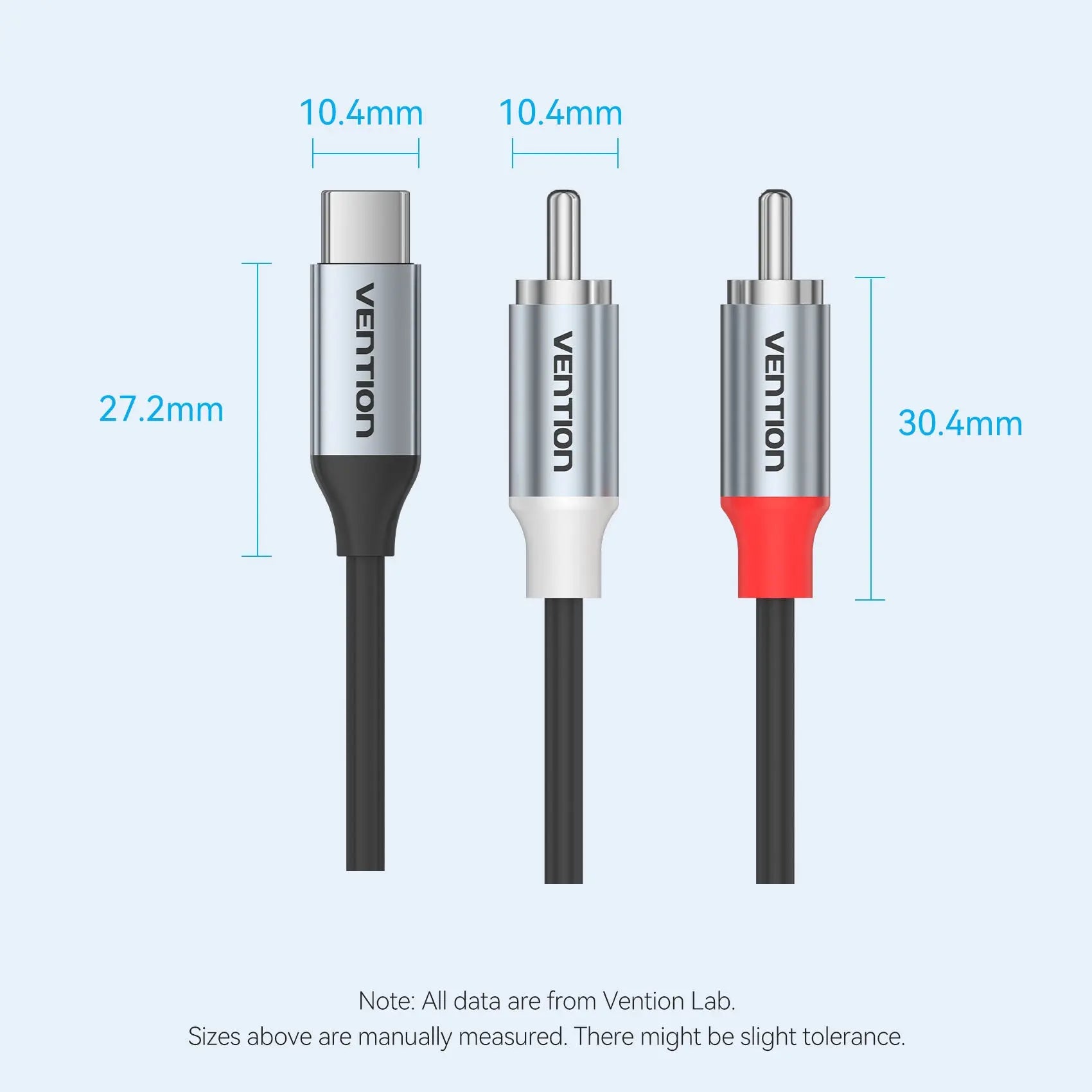 Vention USB-C Male to 2RCA Male Audio Cable - Vention