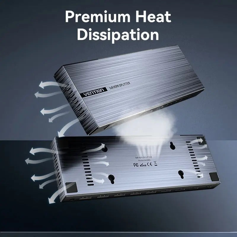 Vention 4K 1x8 HDMI™ Splitter Black Aluminum Alloy Type EU Standard - Vention