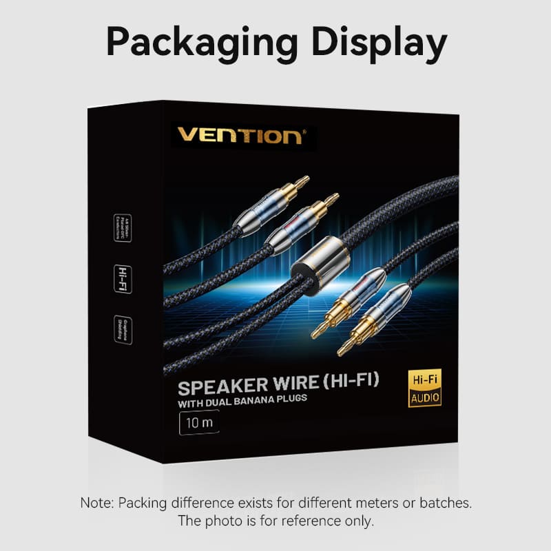 Vention Speaker Wire (Hi-Fi) with Dual Banana Plugs