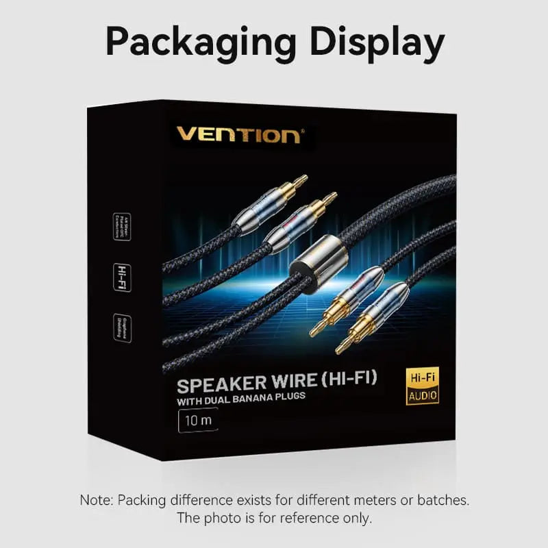 Vention Speaker Wire (Hi-Fi) with Dual Banana Plugs - Vention