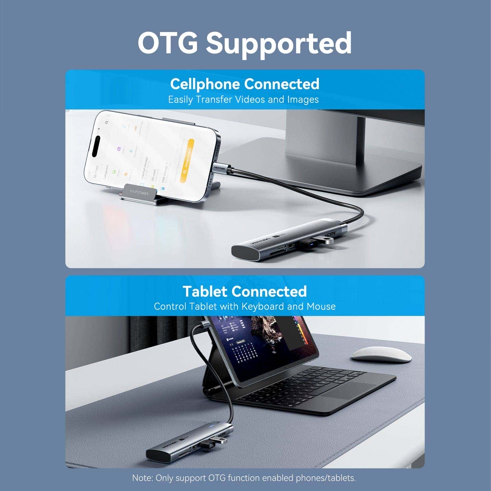 Vention 7'si 1 arada USB-C Bağlantı İstasyonu