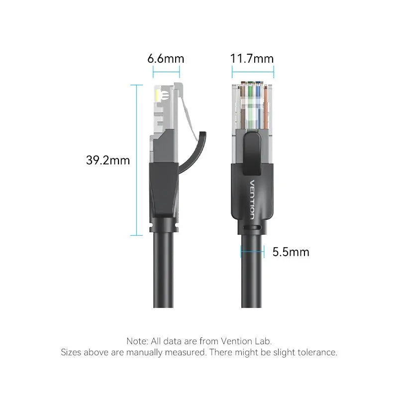 Vention Cat.6 UTP Patch Cable Black - Vention