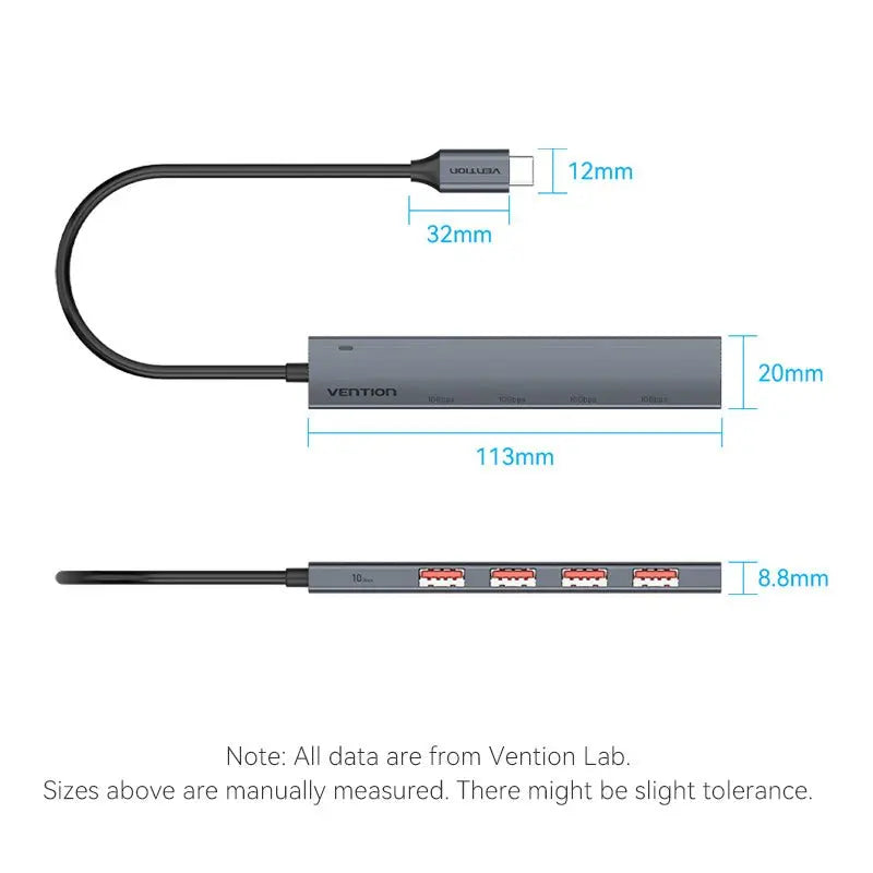 Vention 5-in-1 USB-C Mini Hub - Vention