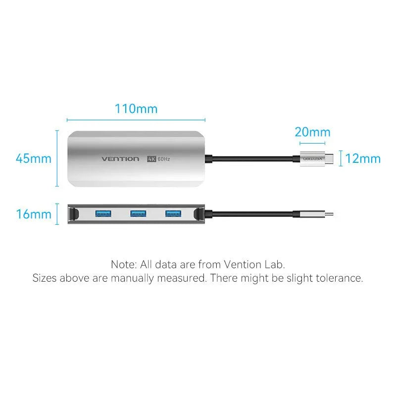 Vention 5-in-1 USB-C Docking Station - Vention