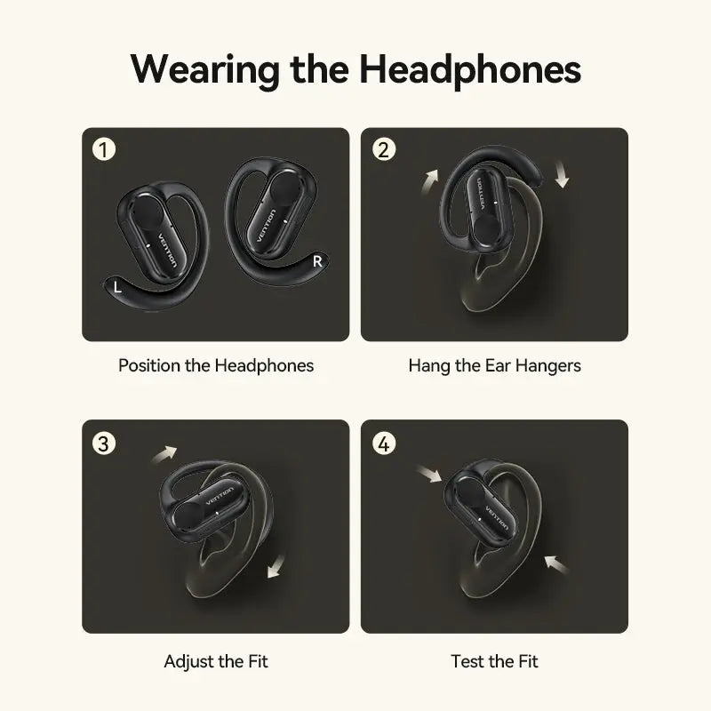 Vention Wireless Bluetooth Open Ear Headphones OpenBeat - Vention