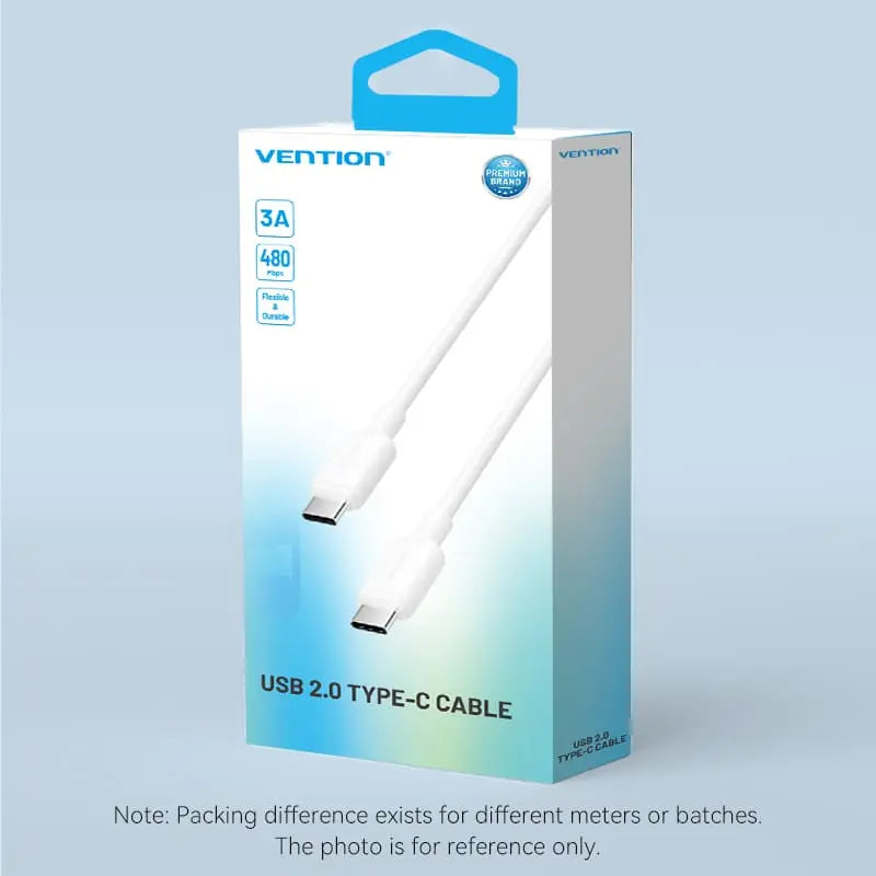 Vention USB 2.0 Type-C Male to Type-C Male 3A Cable PVC Type - Vention