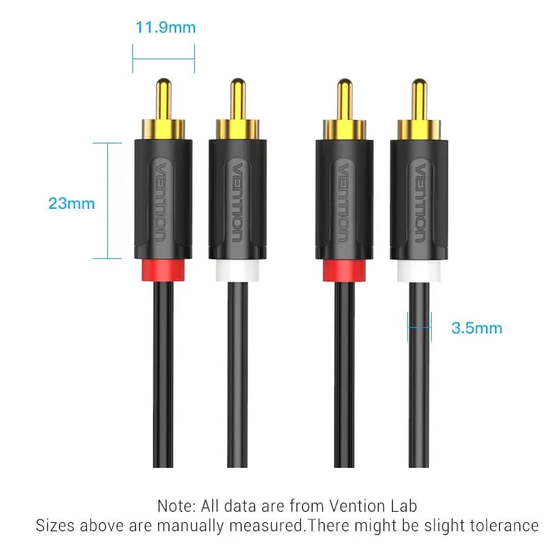 Vention 2-Male to 2-Male RCA Cable - Vention