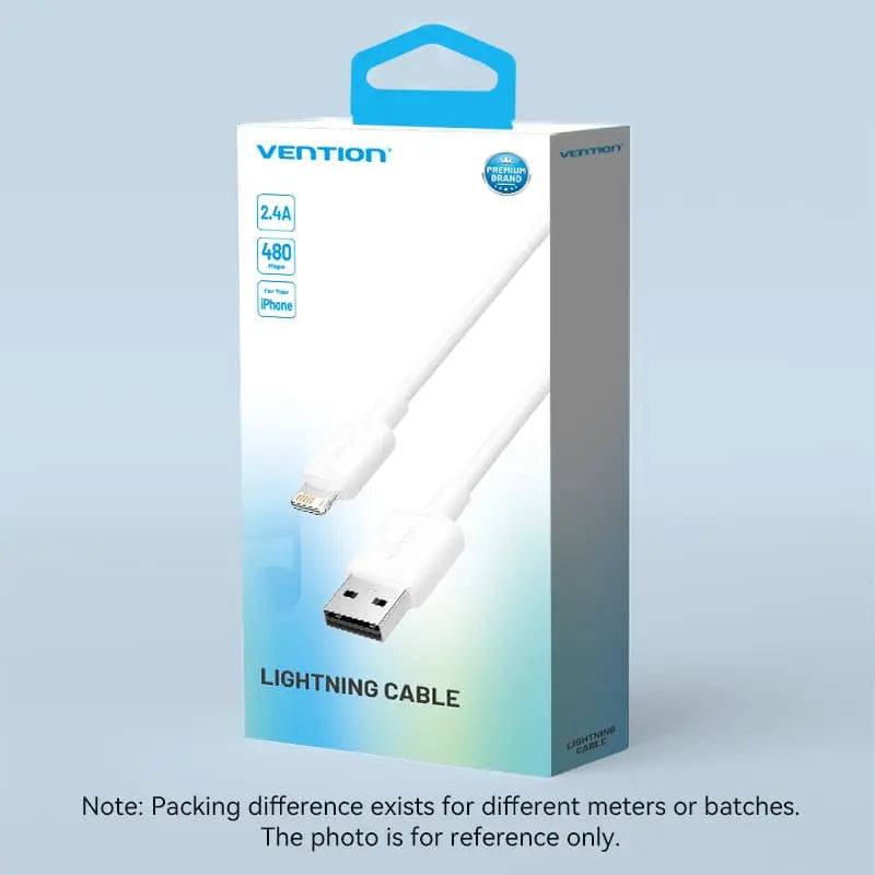 Vention USB 2.0 Type-A Male to Lightning Male 2.4A Cable PVC Type - Vention