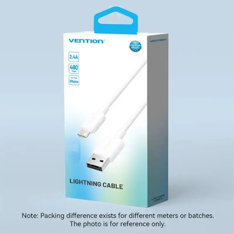 Vention USB 2.0 Type-A Male to Lightning Male 2.4A Cable PVC Type - Vention