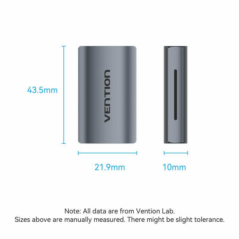 Vention HDMI™ Female to Female Repeater Gray Aluminum Alloy Type - Vention