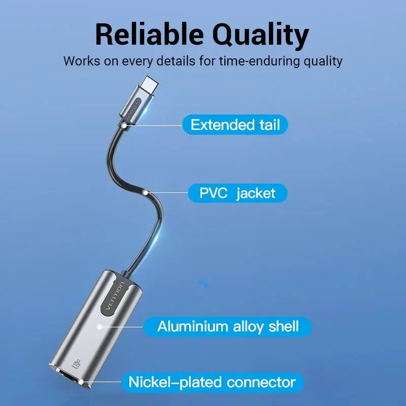 Vention USB-C to Gigabit Ethernet Adapter - Vention