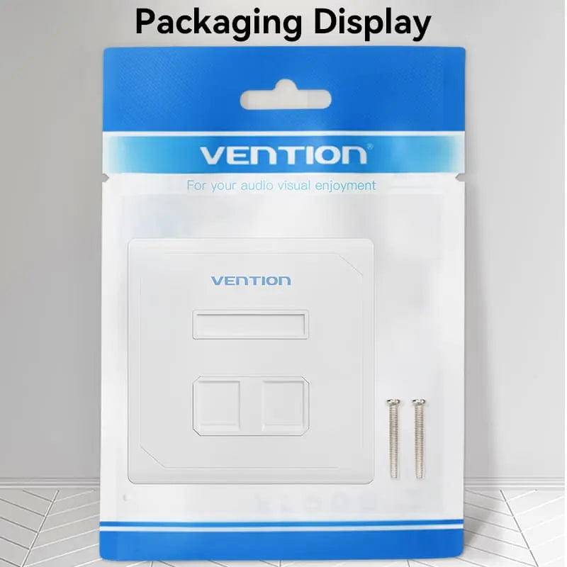 Vention 2-Port Keystone Jack Wall Plate - Vention
